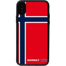 iPhone X / Xs Case Hülle - Silikon schwarz Norwegen 2026 personalisierbares Fussballtrikot