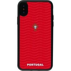 iPhone X / Xs Case Hülle - Silikon schwarz Portugal 2026 personalisierbares Fussballtrikot