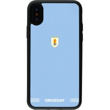 iPhone X / Xs Case Hülle - Silikon schwarz Uruguay 2026 personalisierbares Fussballtrikot