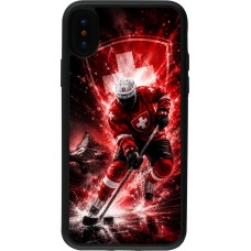 iPhone X / Xs Case Hülle - Silikon schwarz Hockey World Championship Player