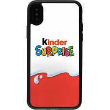 iPhone X / Xs Case Hülle - Silikon schwarz Kinder Surprise