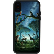 iPhone X / Xs Case Hülle - Silikon schwarz Paradies der exotischen Tiere