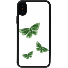 Coque iPhone X / Xs - Silicone rigide noir Butterflies 2026