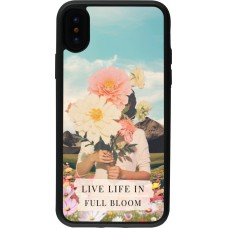 iPhone X / Xs Case Hülle - Silikon schwarz Live life in full moon 2026