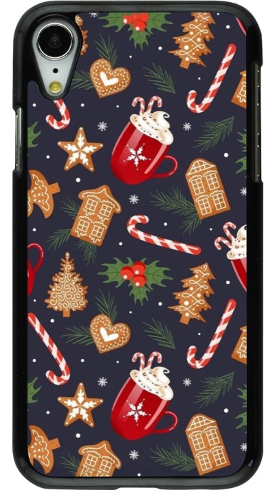 iPhone XR Case Hülle - Christmas 25 Pattern Gingerbread House