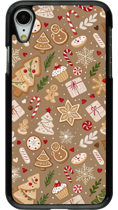 iPhone XR Case Hülle - Christmas 25 Pattern Ginger Cookie