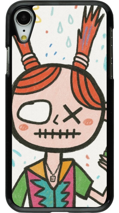 iPhone XR Case Hülle - Little Girl Sketch