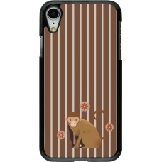 iPhone XR Case Hülle - Monkey with stripes