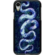 iPhone XR Case Hülle - Snake Blue Anaconda