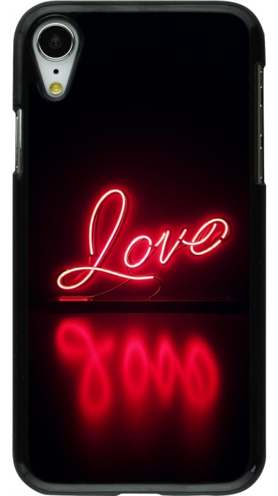 iPhone XR Case Hülle - Valentine 2025 Neon Liebe