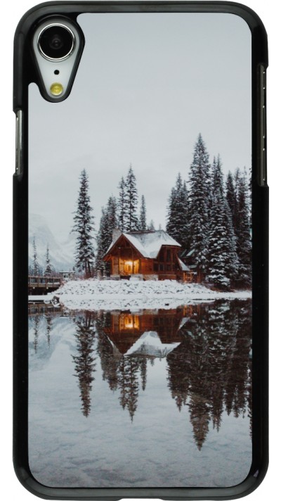 iPhone XR Case Hülle - Winter 25 Winter house forest afternoon