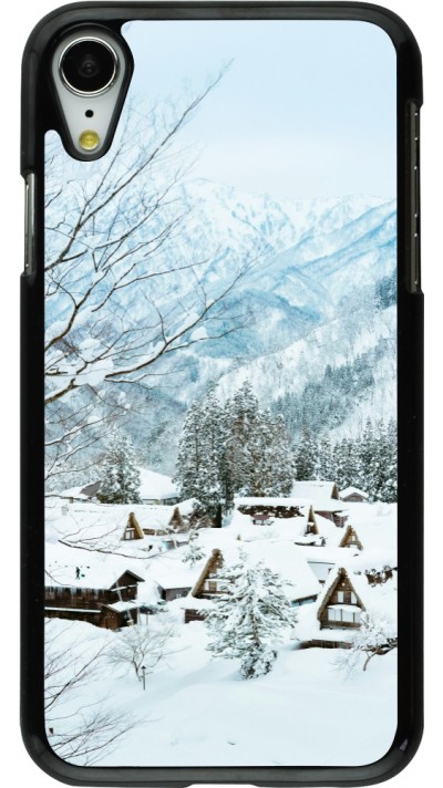 iPhone XR Case Hülle - Winter 25 Winter snowy landscape