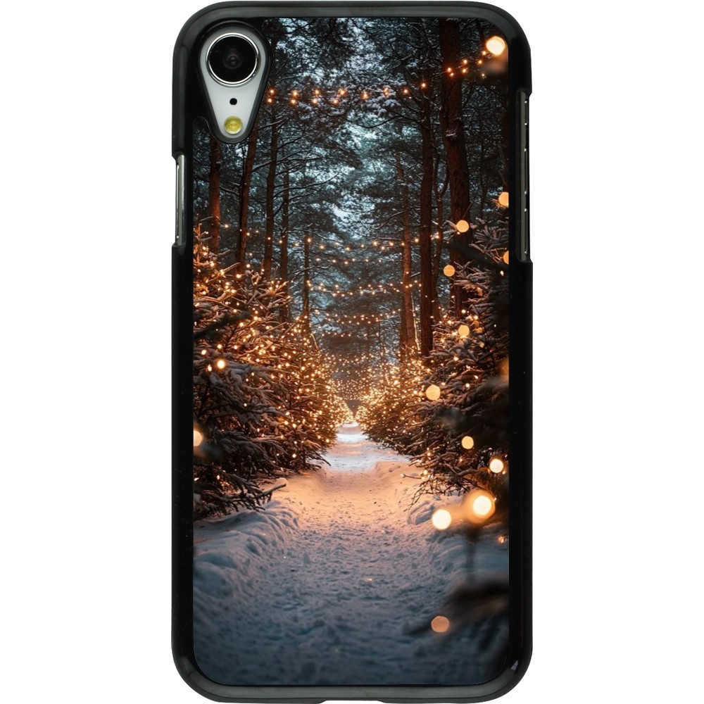 iPhone XR Case Hülle - Winter 25 Winter snowy road
