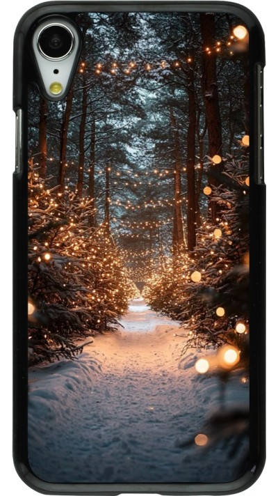 iPhone XR Case Hülle - Winter 25 Winter snowy road