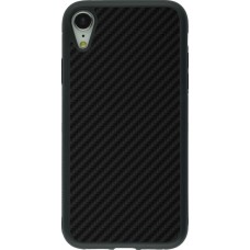 Hülle iPhone XR - Silikon schwarz Carbon Basic