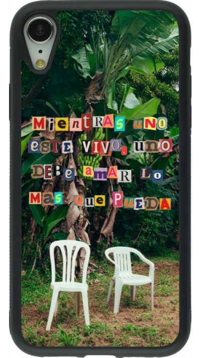 iPhone XR Case Hülle - Silikon schwarz Chairs DTMF