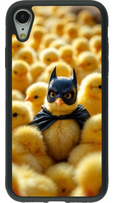 iPhone XR Case Hülle - Silikon schwarz Easter 2026 Chicken Batman