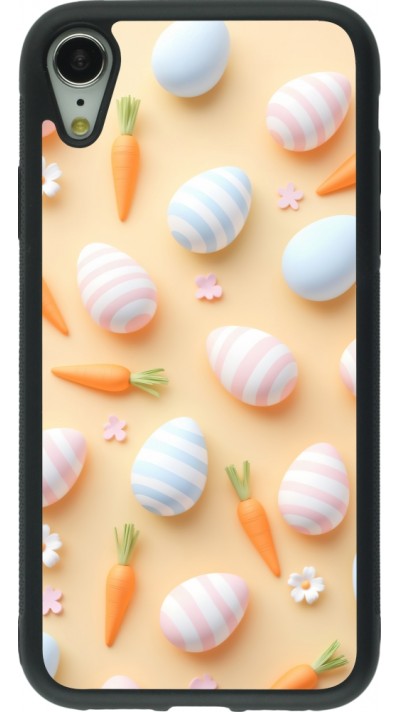 iPhone XR Case Hülle - Silikon schwarz Easter 2026 Pattern Easter