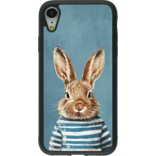 iPhone XR Case Hülle - Silikon schwarz Easter 2026 Rabbit navy