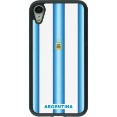 iPhone XR Case Hülle - Silikon schwarz Argentinien 2026 personalisierbares Fussballtrikot