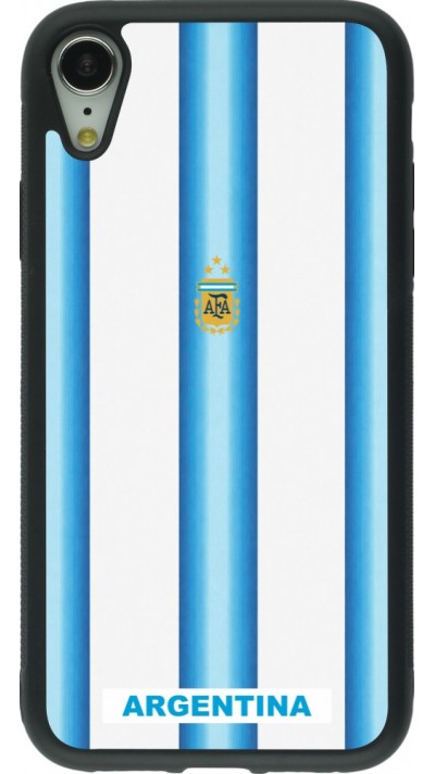 iPhone XR Case Hülle - Silikon schwarz Argentinien 2026 personalisierbares Fussballtrikot