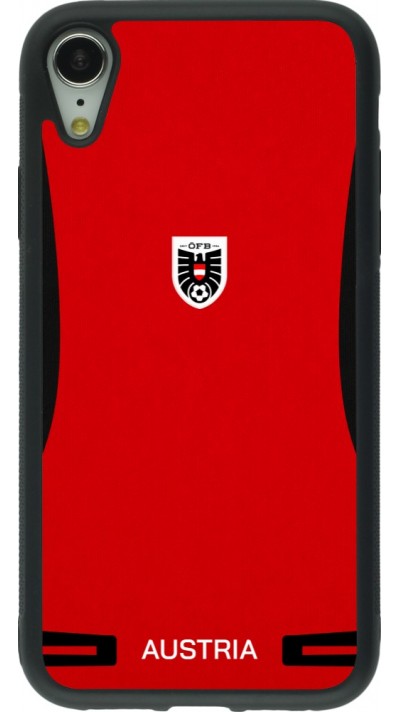 iPhone XR Case Hülle - Silikon schwarz O?sterreich 2026 personalisierbares Fussballtrikot