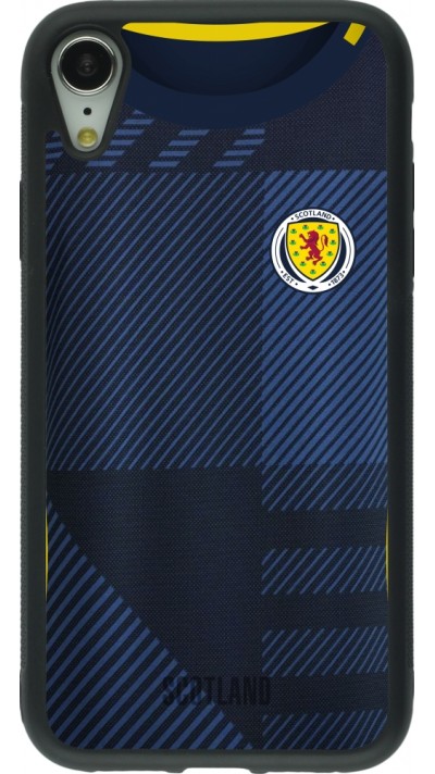 iPhone XR Case Hülle - Silikon schwarz Schottland personalisierbares Fussballtrikot