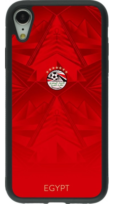 iPhone XR Case Hülle - Silikon schwarz Ägypten 2026 personalisierbares Fussballtrikot
