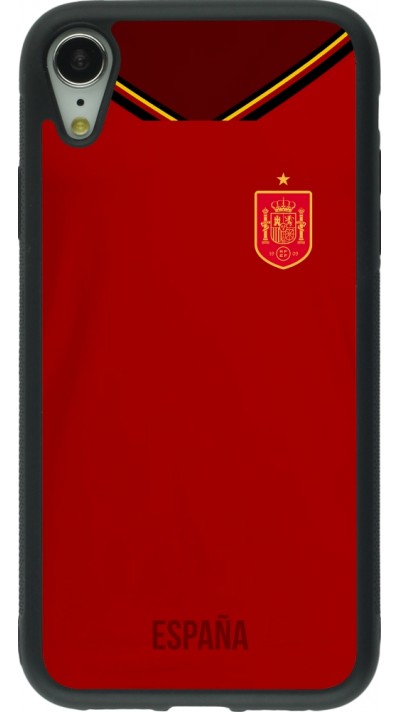 iPhone XR Case Hülle - Silikon schwarz Spanien 2022 personalisierbares Fußballtrikot