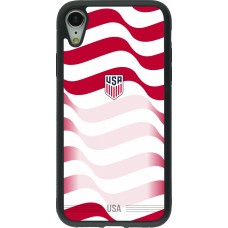iPhone XR Case Hülle - Silikon schwarz Vereinigten Staaten 2026 personalisierbares Fussballtrikot