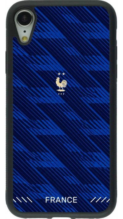 iPhone XR Case Hülle - Silikon schwarz Frankreich 2026 personalisierbares Fussballtrikot