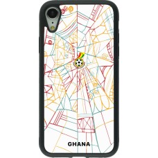 iPhone XR Case Hülle - Silikon schwarz Ghana 2026 personalisierbares Fussballtrikot