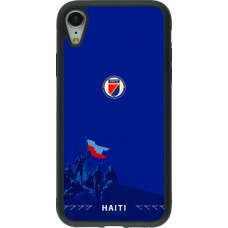 iPhone XR Case Hülle - Silikon schwarz Haiti 2026 personalisierbares Fussballtrikot