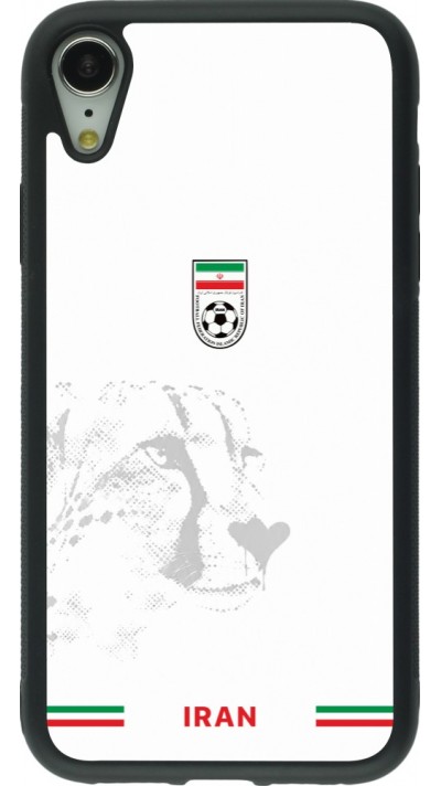 iPhone XR Case Hülle - Silikon schwarz Iran 2026 personalisierbares Fussballtrikot