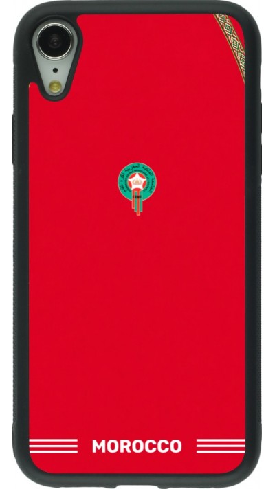 iPhone XR Case Hülle - Silikon schwarz Marokko 2026 personalisierbares Fussballtrikot