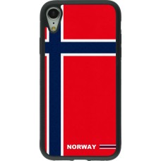 iPhone XR Case Hülle - Silikon schwarz Norwegen 2026 personalisierbares Fussballtrikot