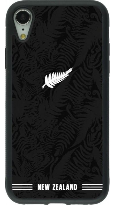 iPhone XR Case Hülle - Silikon schwarz Neuseeland 2026 personalisierbares Fussballtrikot