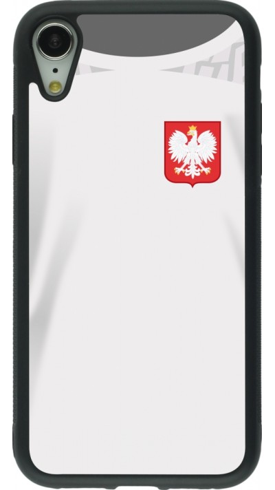 iPhone XR Case Hülle - Silikon schwarz Polen 2022 personalisierbares Fussballtrikot