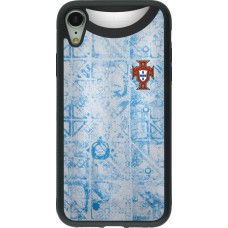 iPhone XR Case Hülle - Silikon schwarz Portugal Away personalisierbares Fussballtrikot