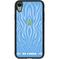 iPhone XR Case Hülle - Silikon schwarz Demokratische Republik Kongo 2026 personalisierbares Fussballtrikot