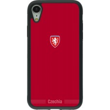 iPhone XR Case Hülle - Silikon schwarz Tschechische Republik 2026 personalisierbares Fussballtrikot