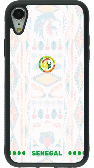 iPhone XR Case Hülle - Silikon schwarz Senegal 2026 personalisierbares Fussballtrikot