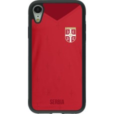 iPhone XR Case Hülle - Silikon schwarz Serbien 2022 personalisierbares Fussballtrikot