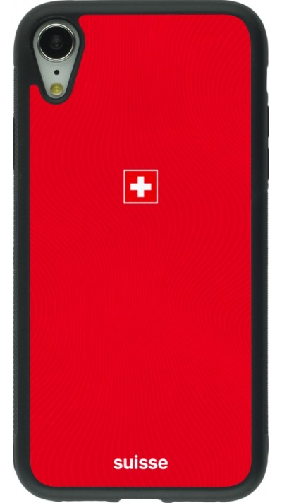 iPhone XR Case Hülle - Silikon schwarz Schweiz 2026 personalisierbares Fussballtrikot