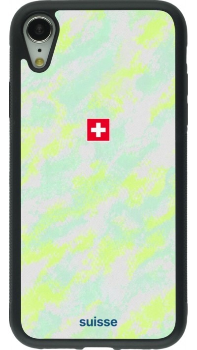 iPhone XR Case Hülle - Silikon schwarz Schweiz Away 2026 personalisierbares Fussballtrikot