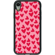 iPhone XR Case Hülle - Silikon schwarz Mom 2024 kleine Herzen