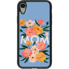 iPhone XR Case Hülle - Silikon schwarz Mom 2026 Flowers