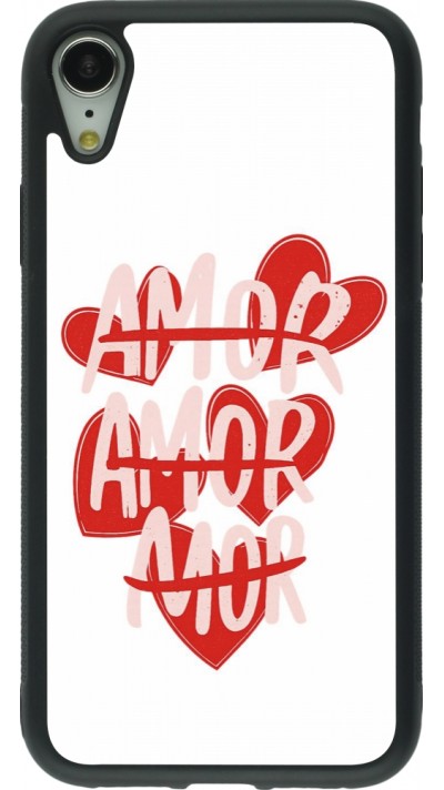 iPhone XR Case Hülle - Silikon schwarz Saint Valentines Day 26 Amor