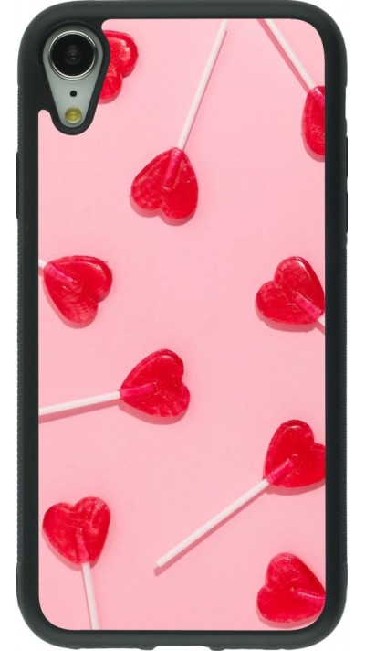 iPhone XR Case Hülle - Silikon schwarz Saint Valentines Day 26 Lollipop
