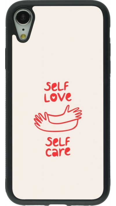 iPhone XR Case Hülle - Silikon schwarz Saint Valentines Day 26 Self love self care